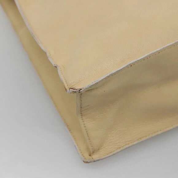 GUCCI Hand Bag Leather Beige Gold Auth BA1025 - Picture 13 of 16